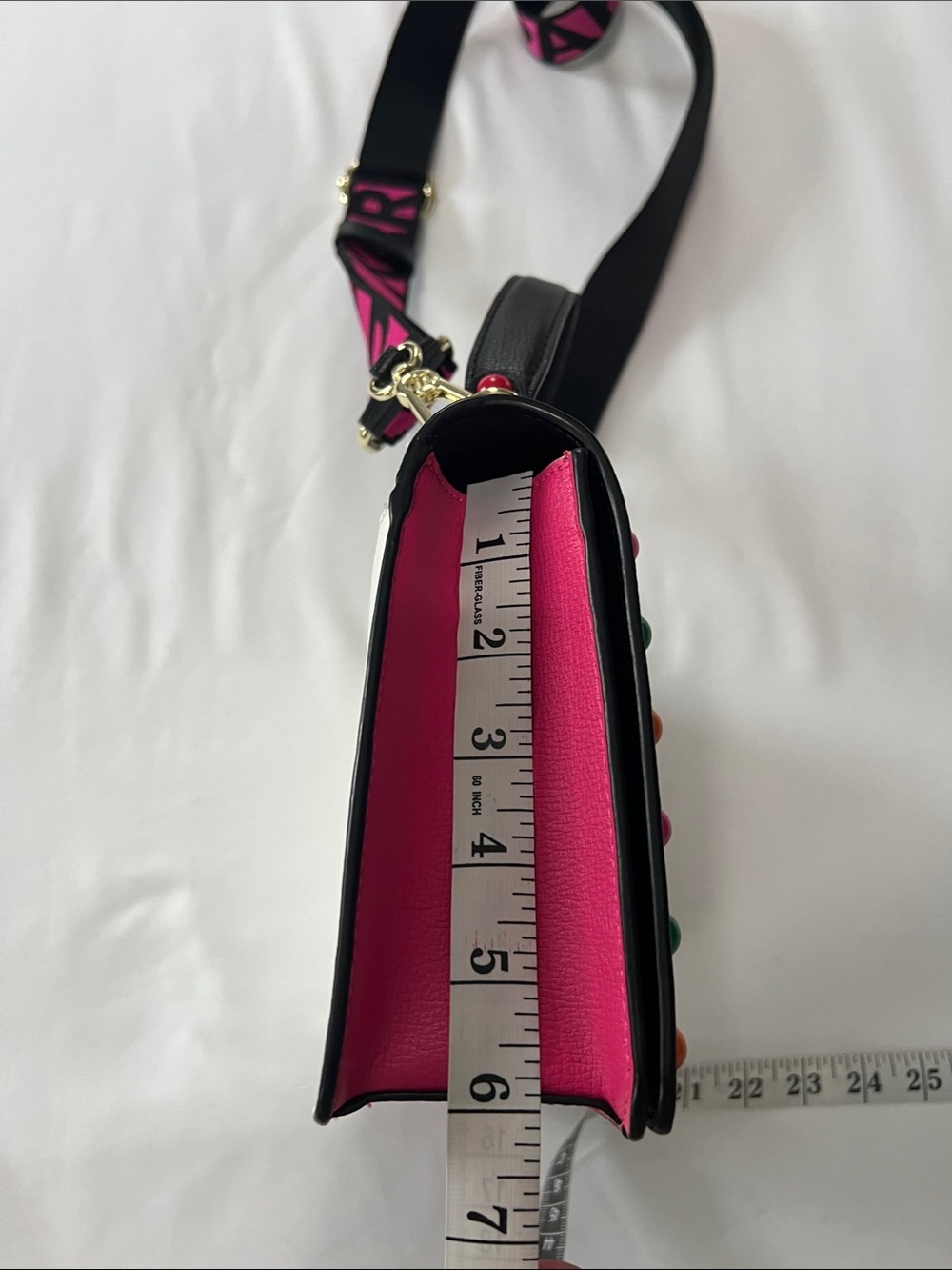 Karl Lagerfeld Paris Simone Rainbow Studded Crossbody - Picture 12 of 14